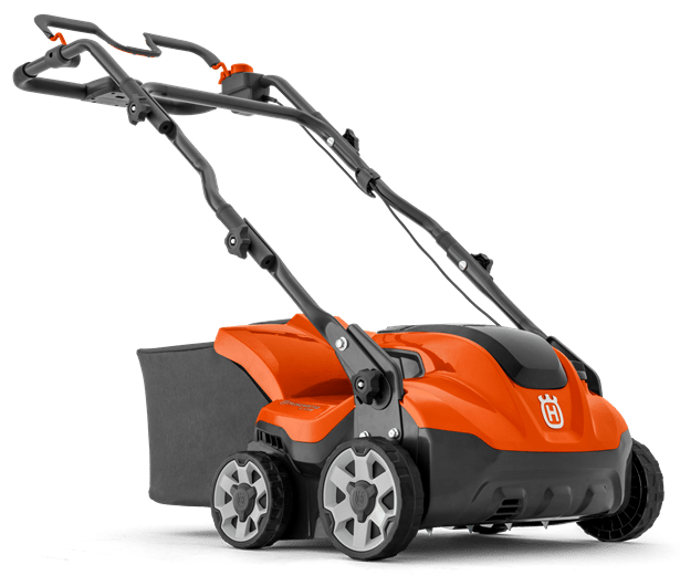 Husqvarna S138i akku nurmikon ilmaaja  sis. akku Bli20 + laturi QC80